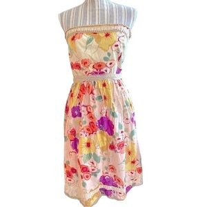Cynthia Steffe strapless dress, size 6, excellent condition, 100 % cotton